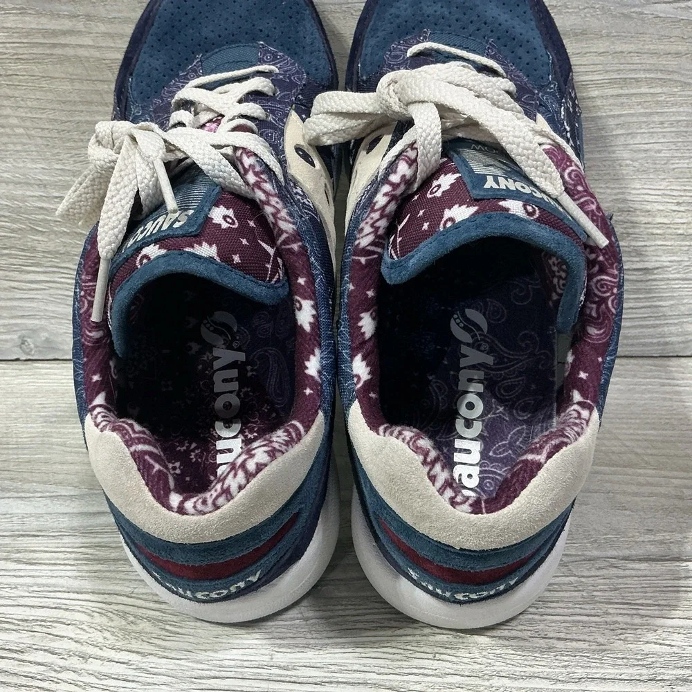 Saucony Shadow 6000 Paisley Blue Men's Size 10 S70724-1 Purple White Sneakers